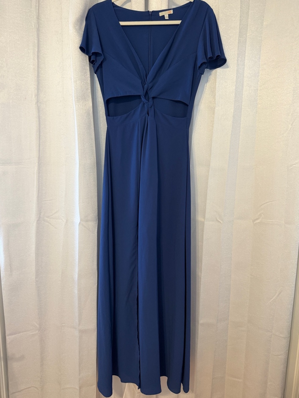 GB girls Royal Blue Twist-Front Cutout Maxi Dress